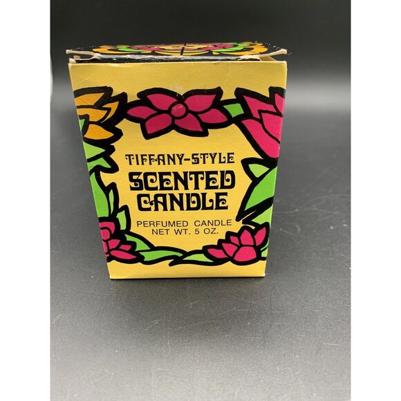 Vintage 70’s Fuller Brush Company Tiffany Style Candle 5 Oz NOS - Picture 2 of 10